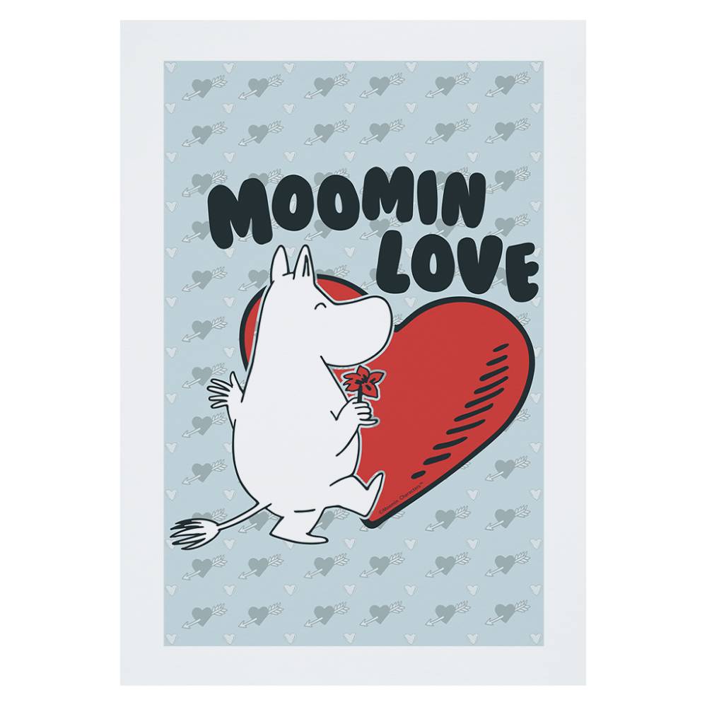 Plakat A4 Muminek Tańczący Love - The Official Moomin Shop