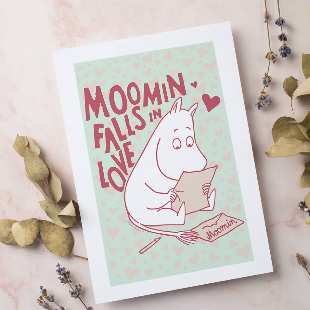 Plakat A4 Muminek List Miłosny - The Official Moomin Shop