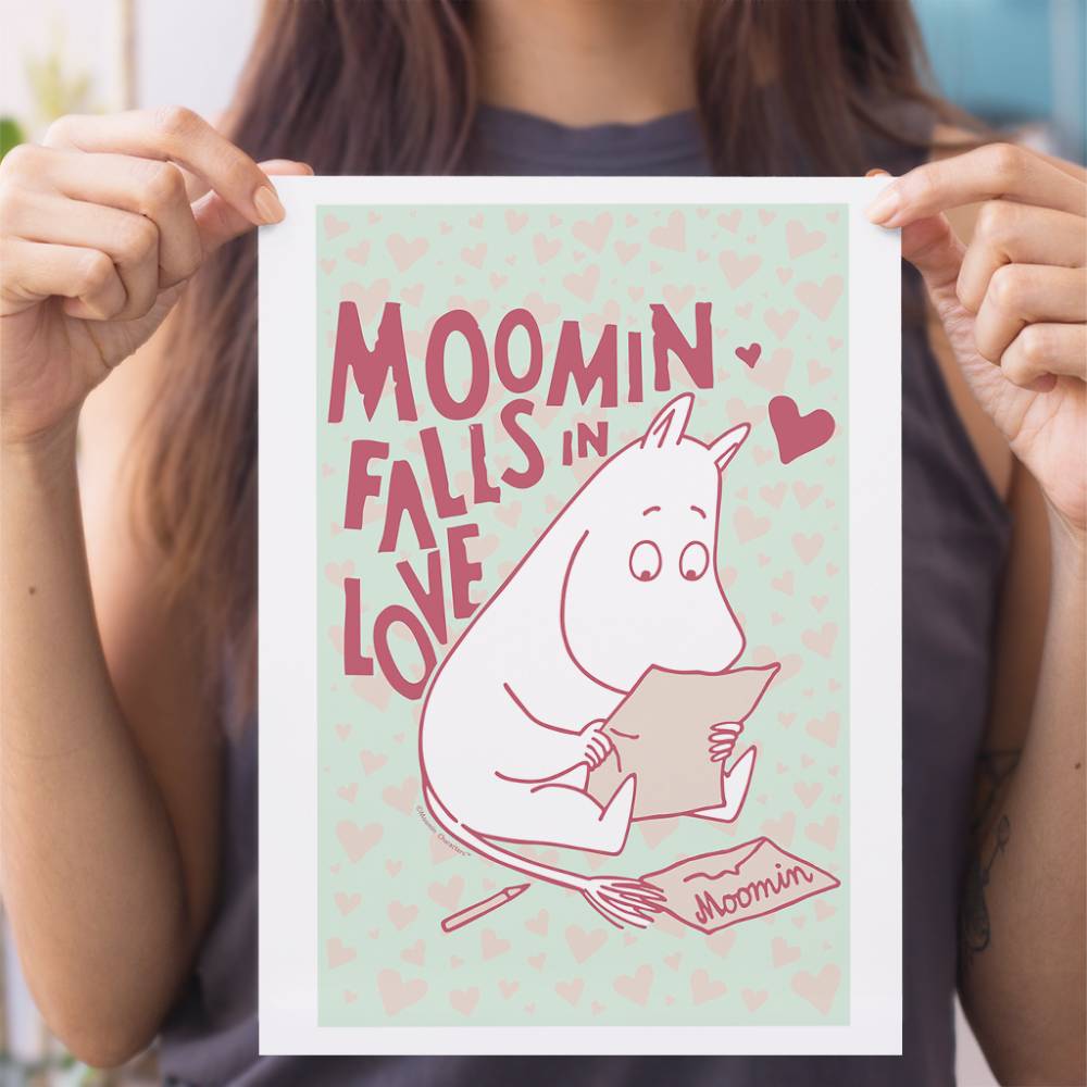 Plakat A4 Muminek List Miłosny - The Official Moomin Shop