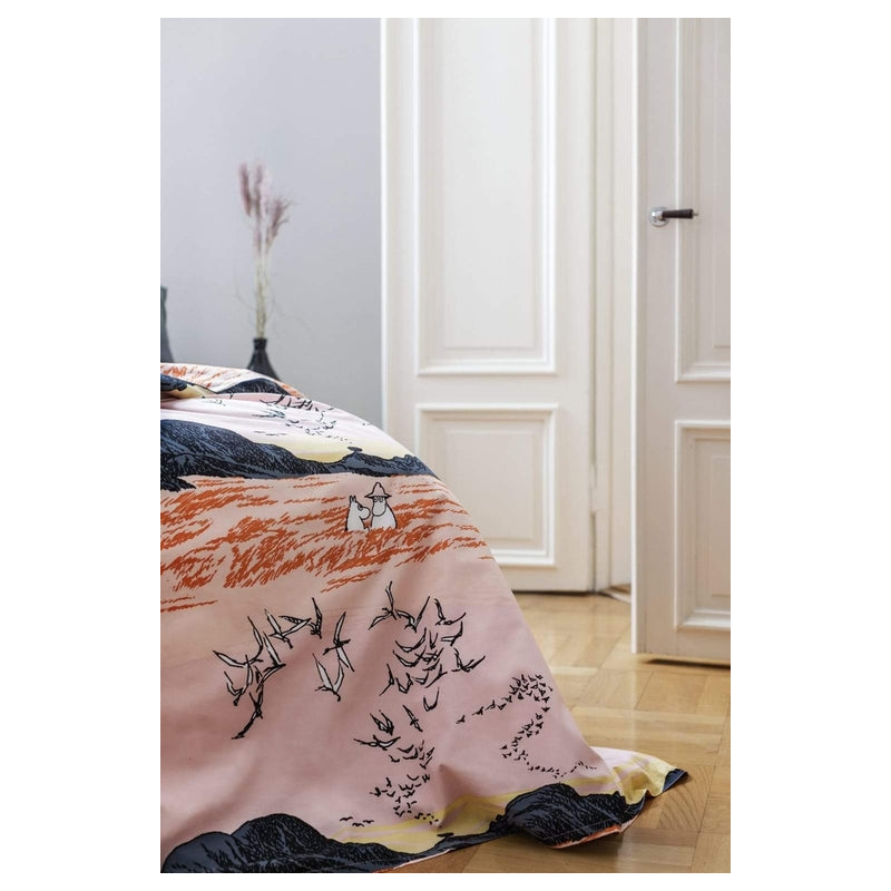 Pościel Muminki na wyspie 150x210 / 50x60cm (granat) Finlayson
