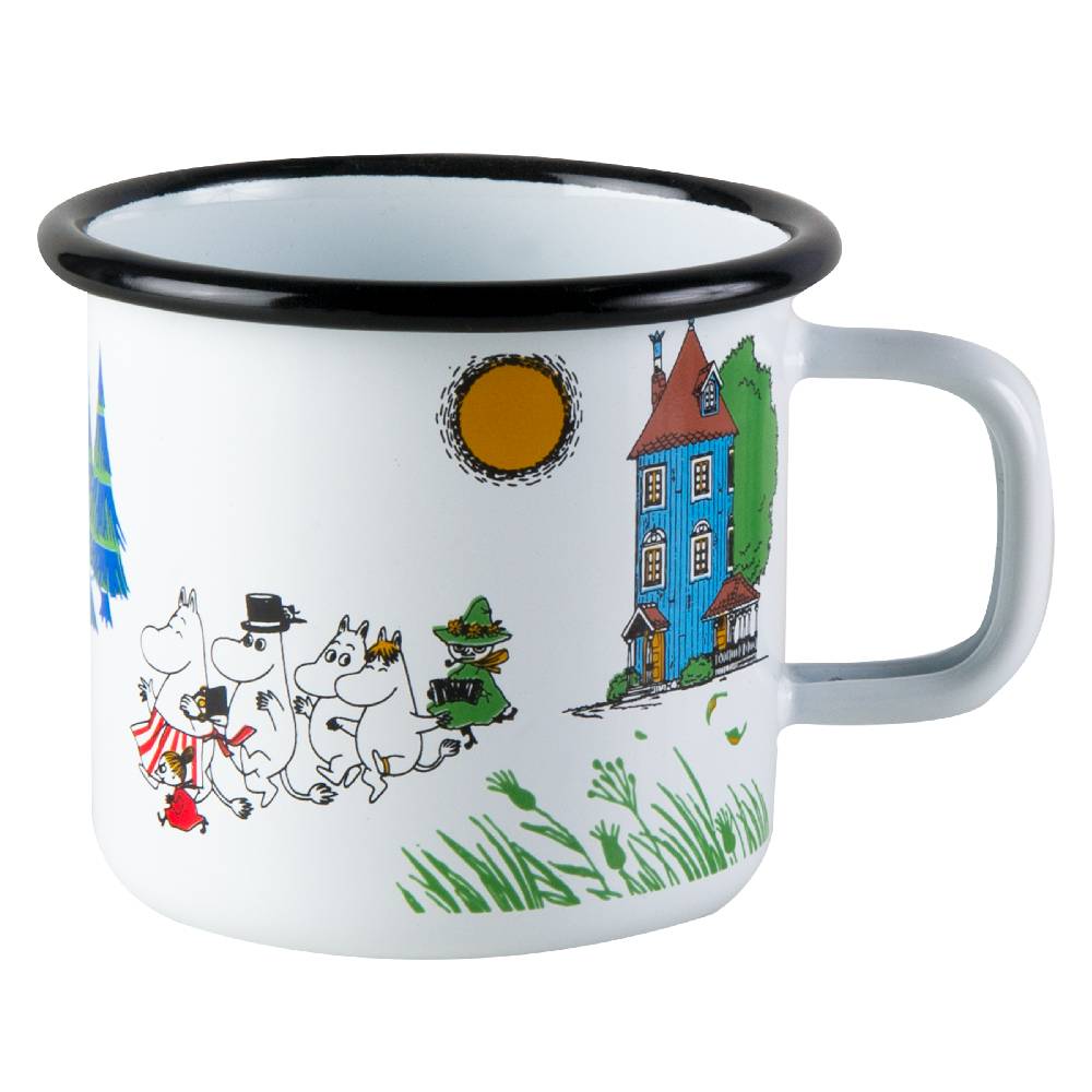 Kubek emaliowany 370ml Dolina Muminków (biały) Muurla