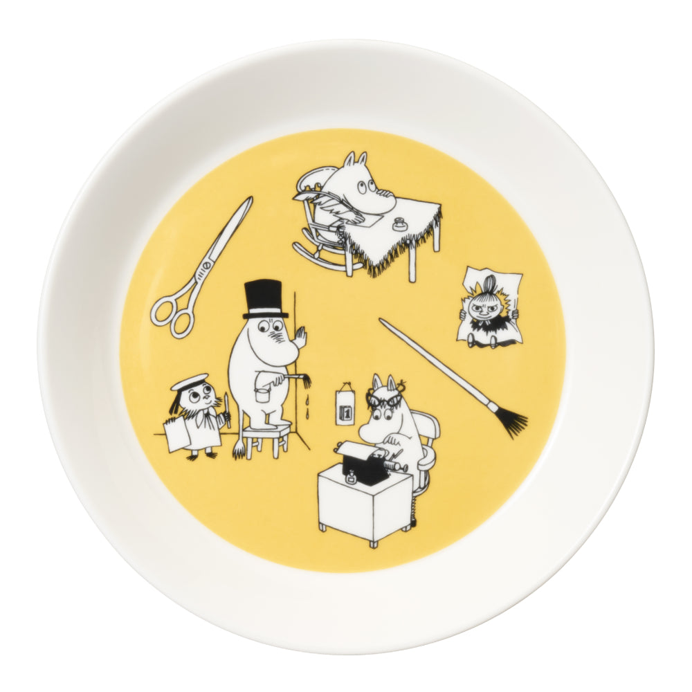 Talerze z edycji Muminki 2022 2-pak: Office i Winternight Moomin Arabia Finland