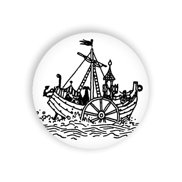 Magnes na lodówkę 32mm Tatuś Muminka i morze Putinki