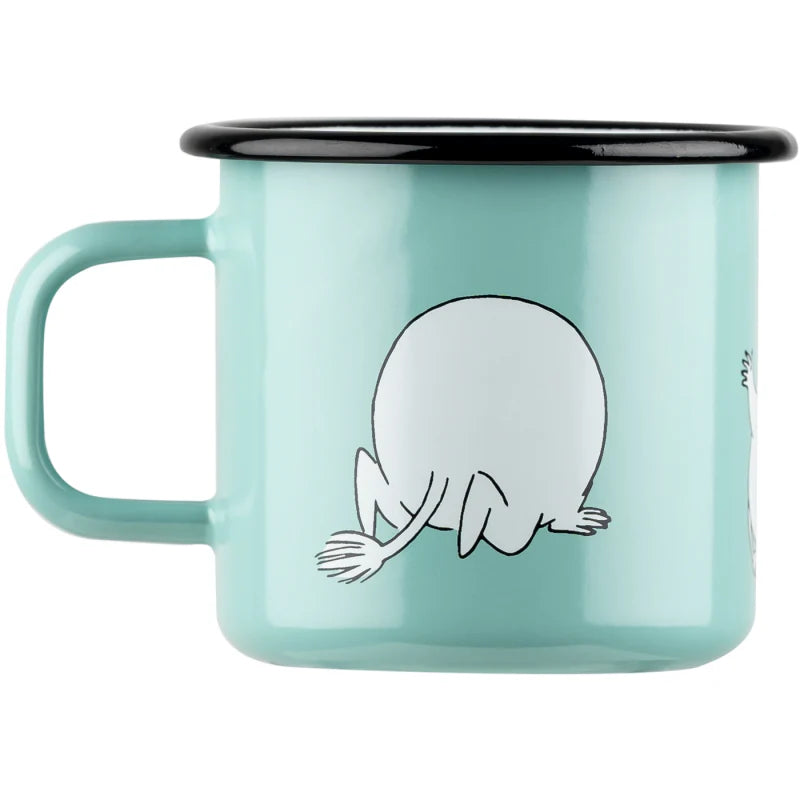 Zestaw herbata Moomin Green Tea Raspberry 100g Teministeriet i kubek emaliowany 370ml Muminek Muurla