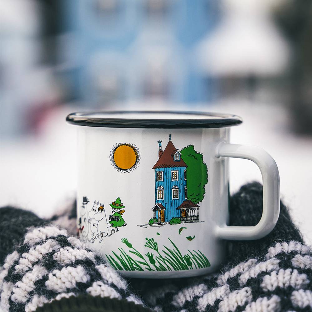 Kubek emaliowany 370ml Dolina Muminków (biały) Muurla