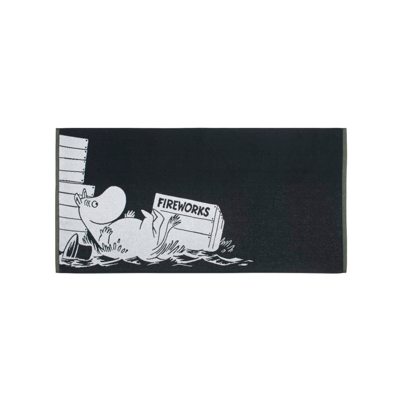 Ręcznik Tata Muminka 70x140 (czarny) Finlayson