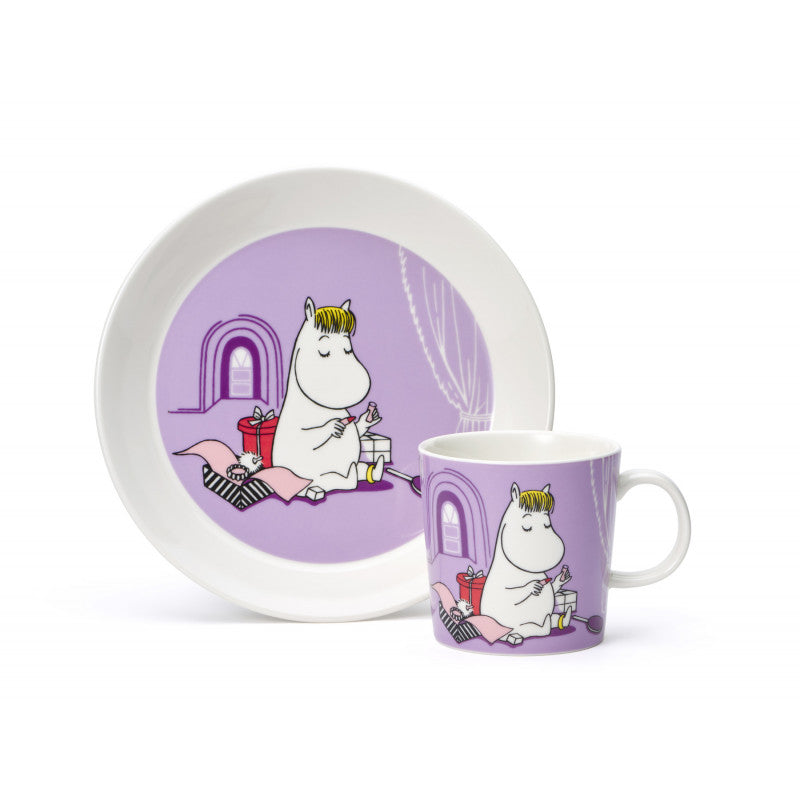 Zestaw porcelanowy Migotka (talerz + kubek) Moomin Arabia