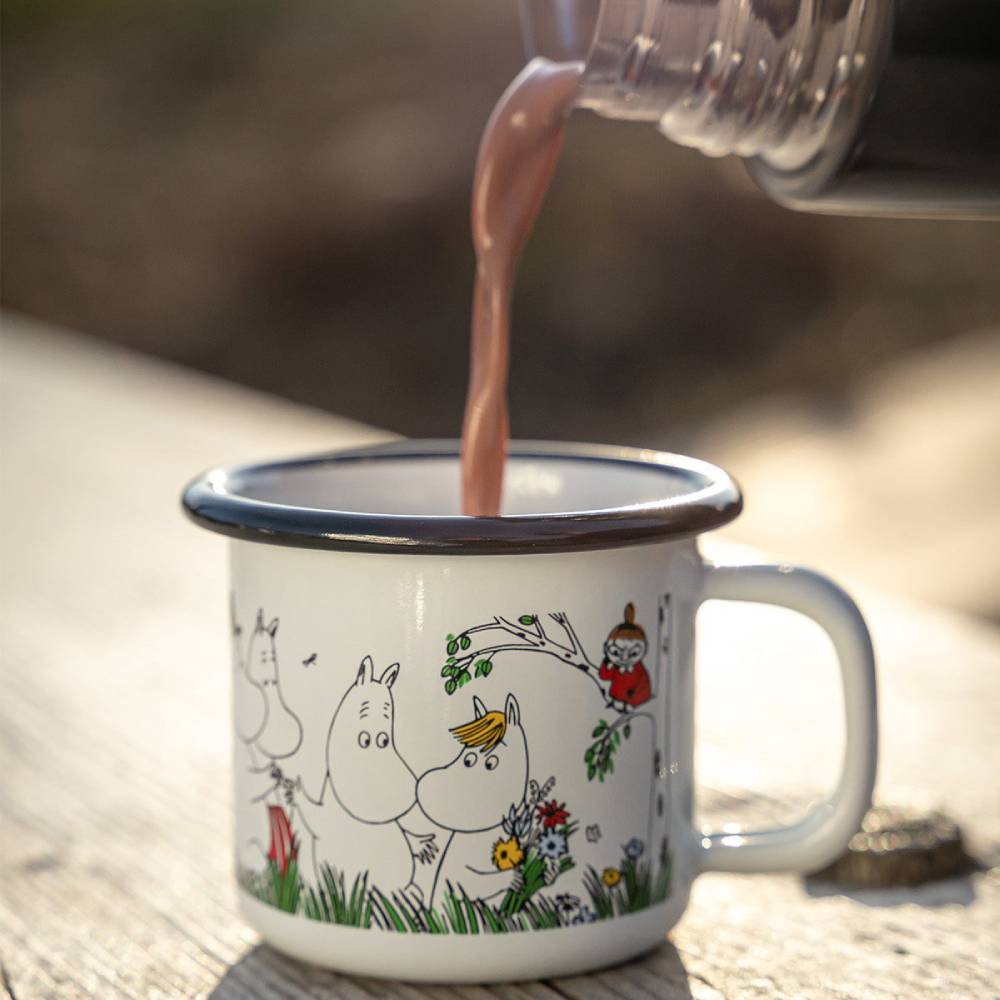 Kubek emaliowany 150ml Rodzina Muminków (biały) Muurla