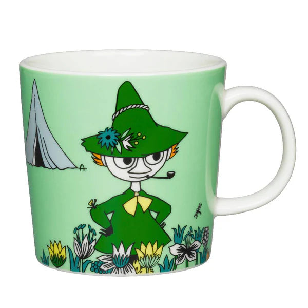 Zestaw 2-el. kubek porcelanowy 300ml Włóczykij Moomin Arabia + ciastka maślane w puszce 340g House of Denmark