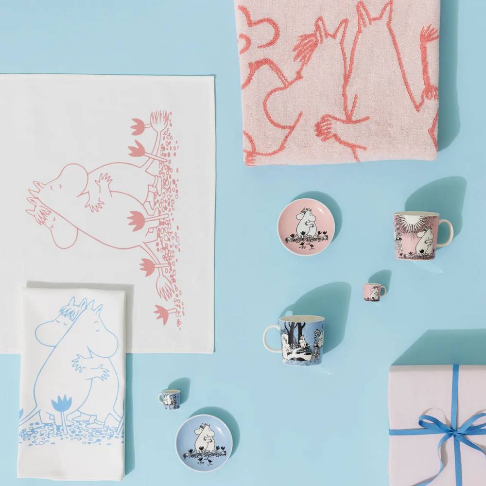Talerz 10,5cm Muminki Love (różowy) Moomin Arabia