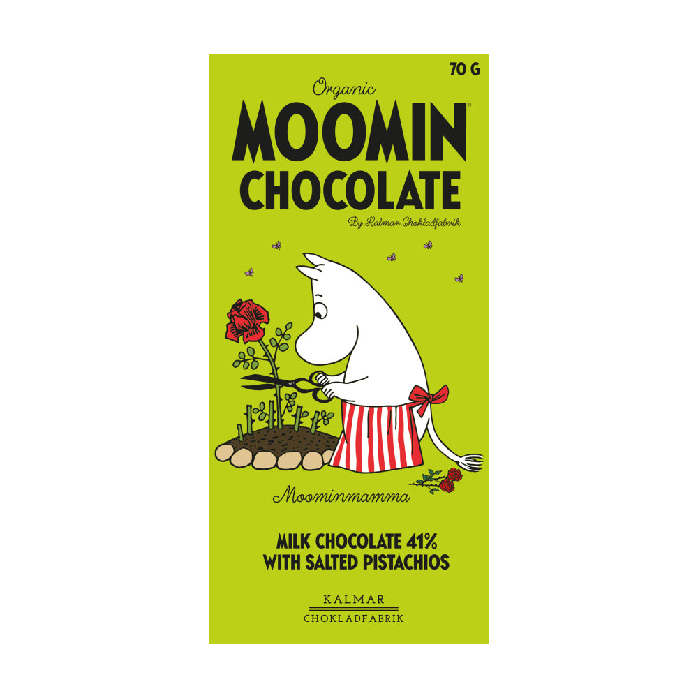 Czekolada Mama Muminka (mleczna, solone pistacje) - Kalmar Chokladfabrik