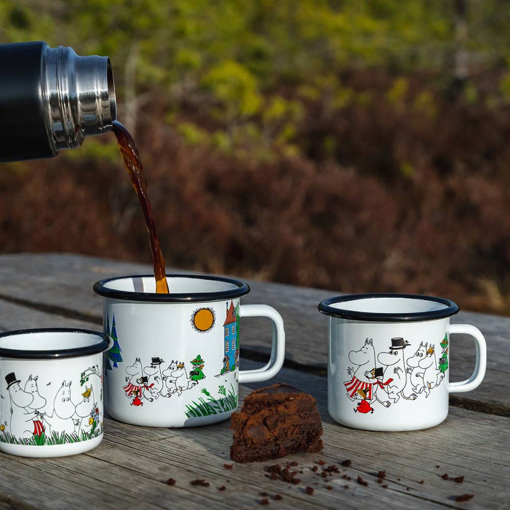 Kubek emaliowany 370ml Dolina Muminków (biały) Muurla