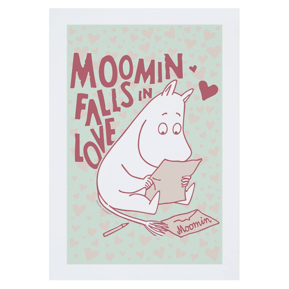 Plakat A4 Muminek List Miłosny - The Official Moomin Shop