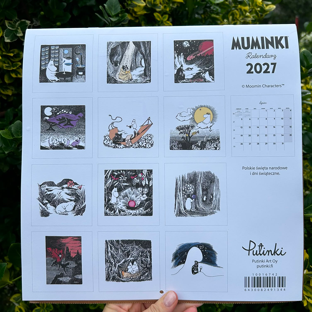 Kalendarz ścienny 30x30cm 2027 Muminki (wersja Polska) Putinki