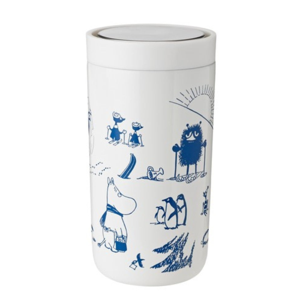 Kubek termiczny To-Go Click Zimowe szaleństwa Muminków 200ml Stelton