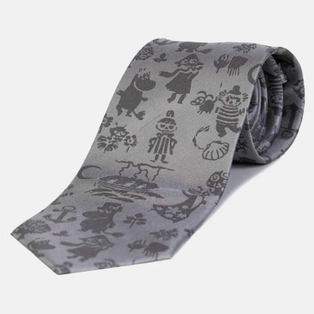 Jedwabny krawat (szary) Muminki Lasessor