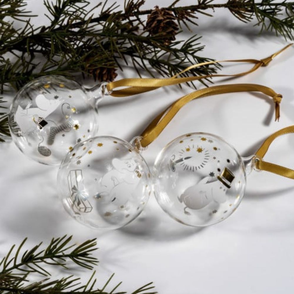 Zestaw 3 szt. bombek choinkowych Muminki Muurla