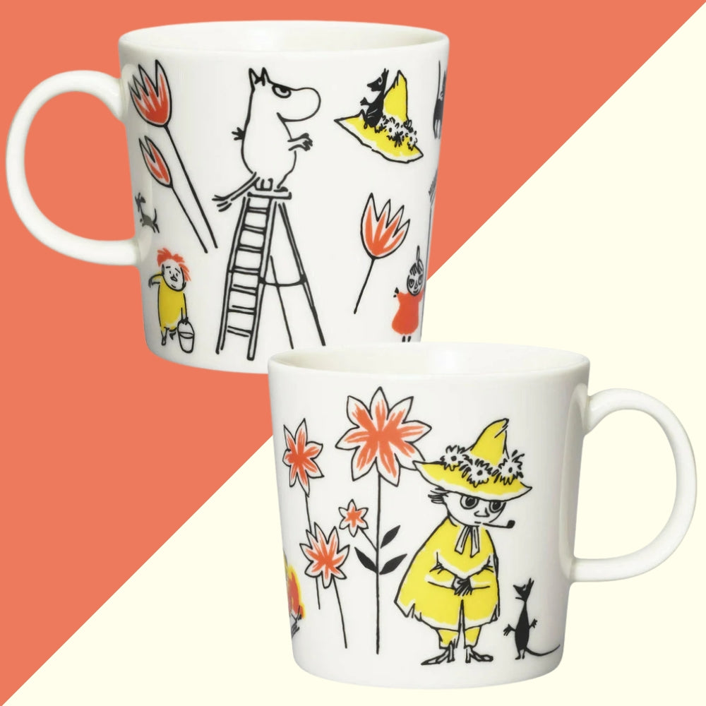 Zestaw 2 szt. kubków porcelanowych 300ml ABC Muminek i Włóczykij - Moomin Arabia