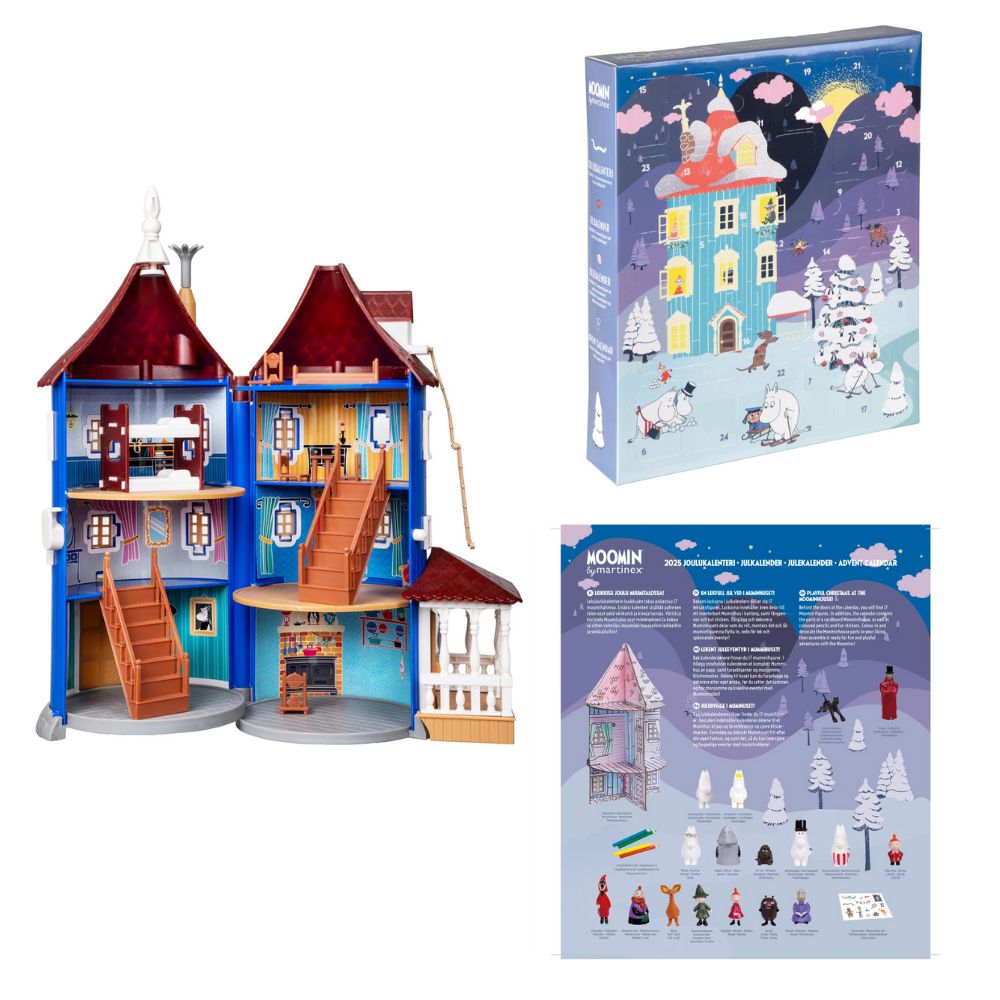 Dom Muminków + Kalendarz adwentowy z figurkami Muminków Martinex
