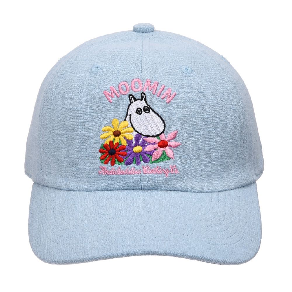 Czapka Muminek wśród kwiatów (niebieska) NordicBuddies