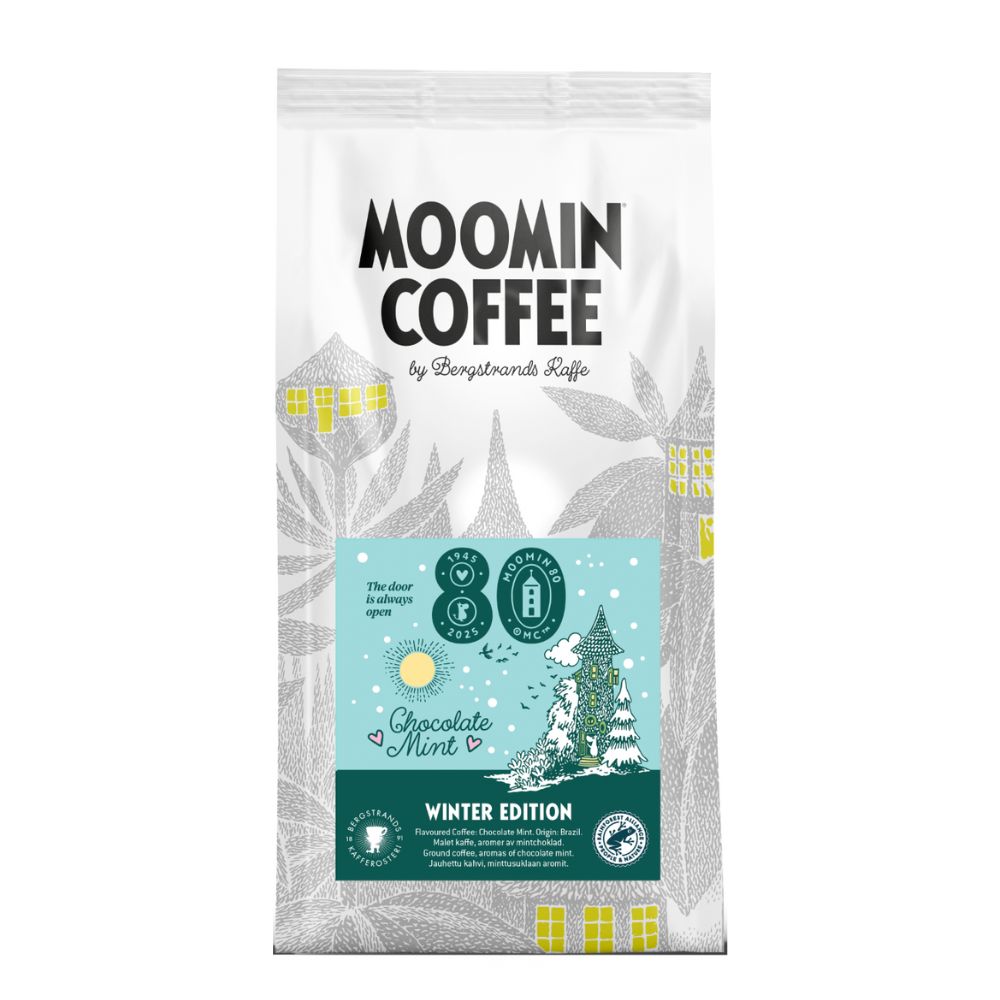 Kawa mielona Moomin Edycja Świąteczna czekolada z miętą 250g Bergstrands