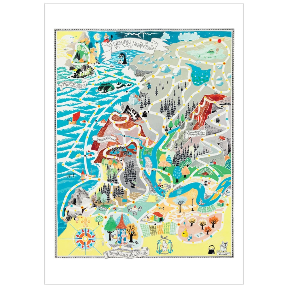 Pocztówka Mapa (plansza) Dolina Muminków Putinki