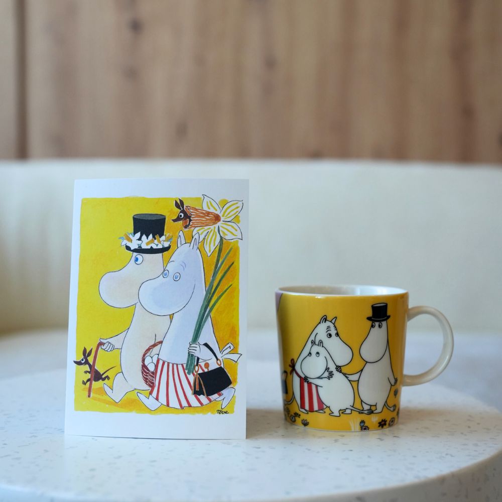 Kubek 300ml Family Time Moomin Arabia i pocztówka Wielkanocna