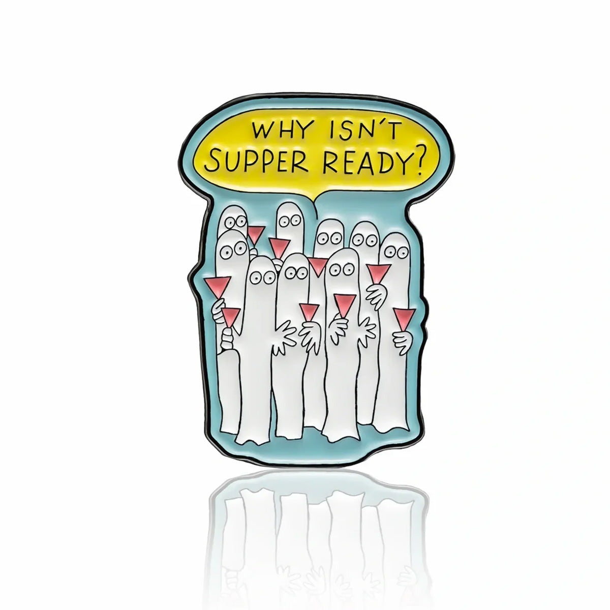 Przypinka Pin Hatifnatowie &quot;Why isn&#39;t supper ready?&quot; (metal) Muminki