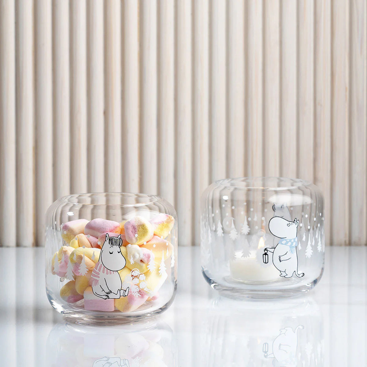 Świecznik Snowfall z Muminkiem i Migotką Muurla