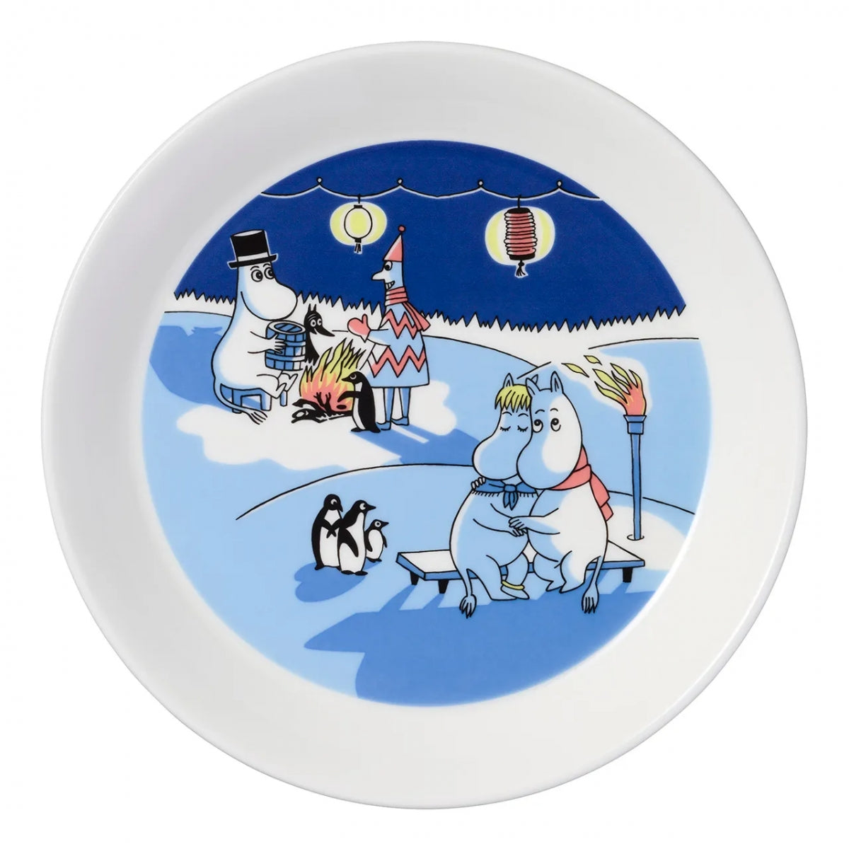 Talerze z edycji kolekcjonerskiej Muminki 2024, 2-pak: Bonifire & Sailing - Moomin Arabia