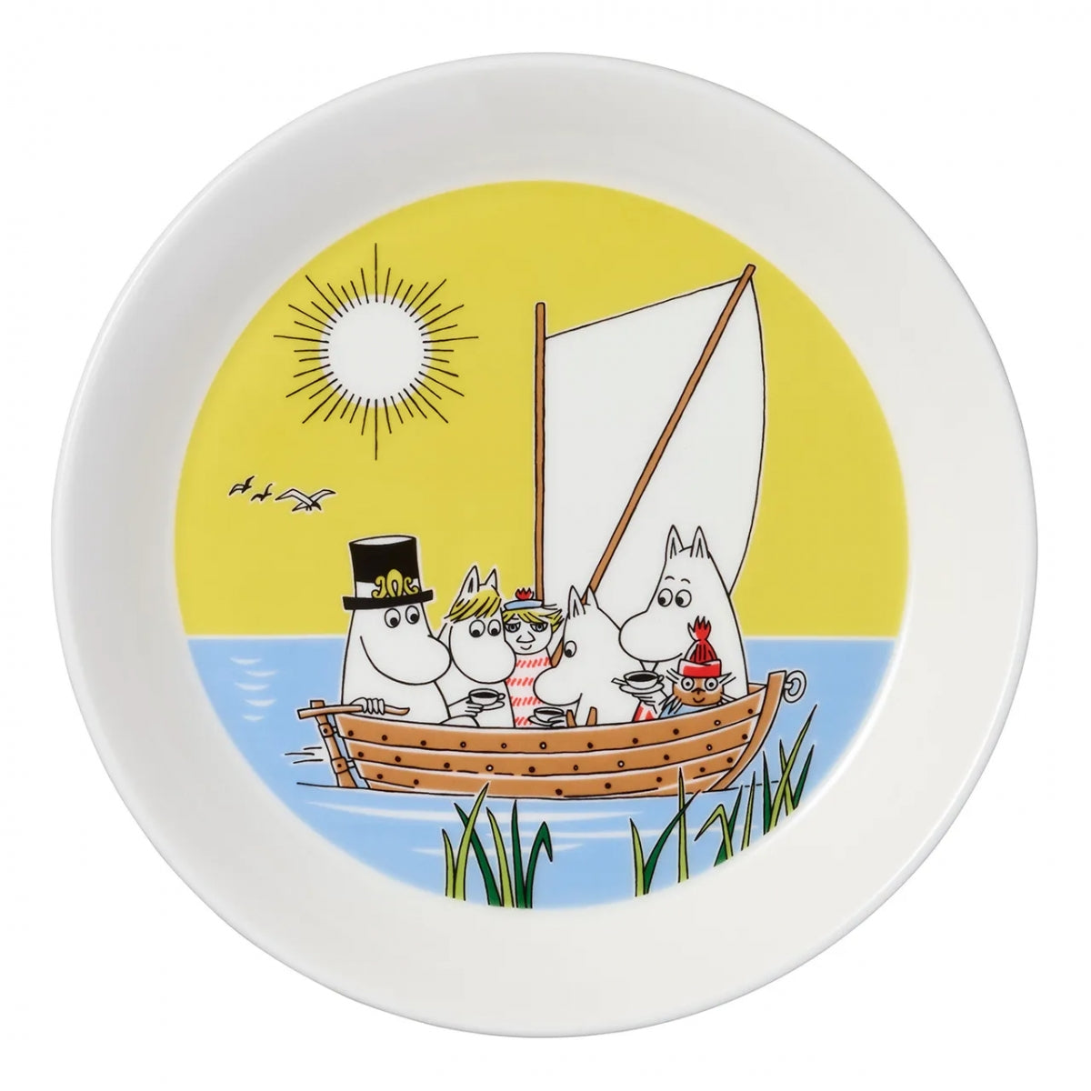 Talerze z edycji kolekcjonerskiej Muminki 2024, 2-pak: Bonifire & Sailing - Moomin Arabia